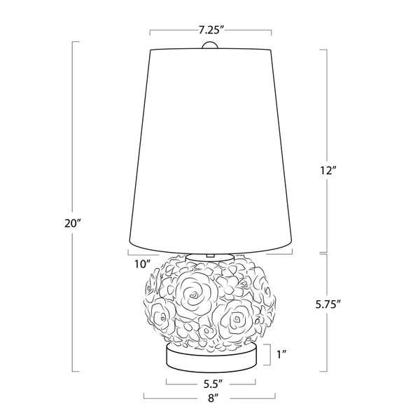 Alice Porcelain Flower Mini Lamp
